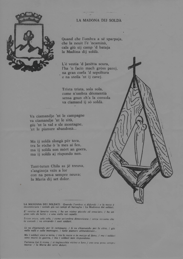 La poesia di Nino Costa: Madòna dij soldà